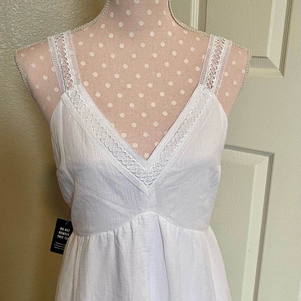 New White Flowing Dress by Express